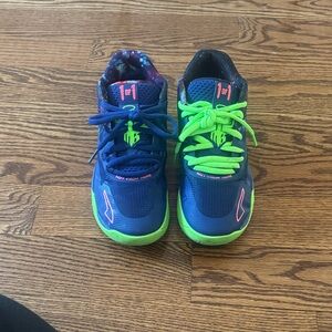 MELO Basketball Kids Blue and Green Athletic Shoes